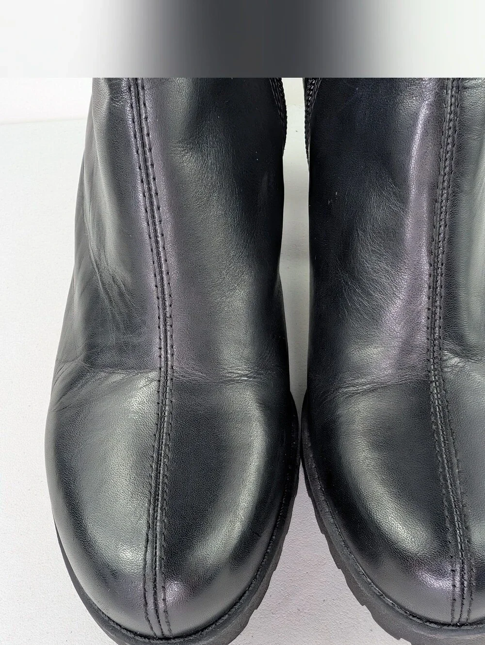Vagabond Grace Boot Size 39 US 8 Black Leather Chunky Bootie Block Heel Side Zip